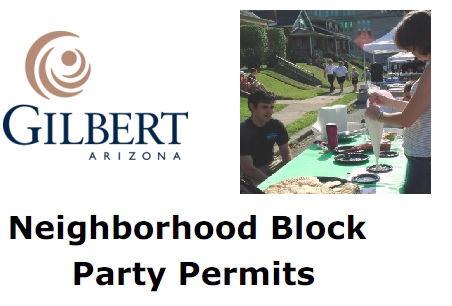 Gilbert Arizona Neighborhood Party Permit